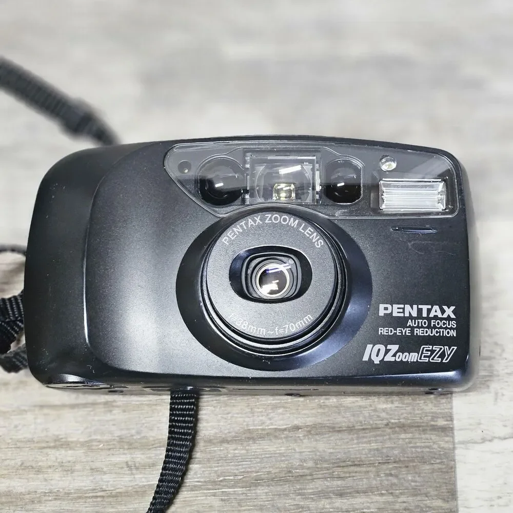 Pentax IQZoom EZY 35mm Point & Shoot Film Camera Tested - With Box Case Manual